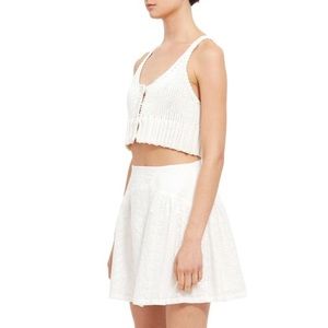 Opening Ceremony white eyelet skirt